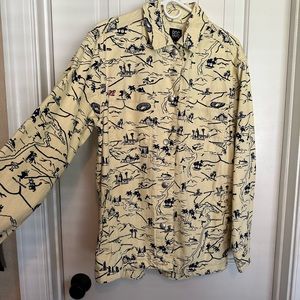 BDG Cream and Black Graphic Jacket